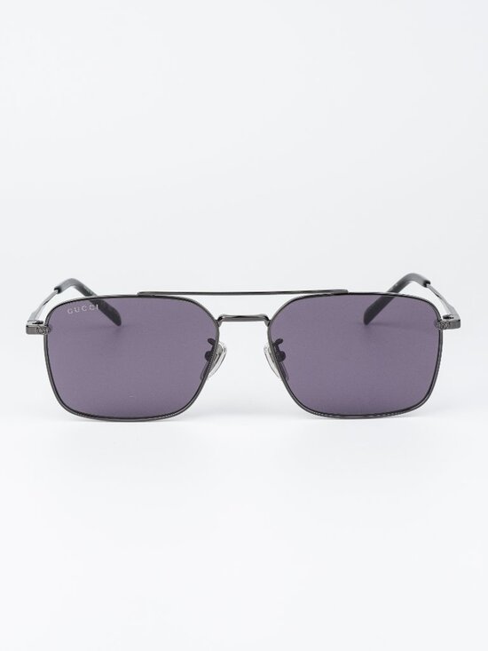 Gucci Women Sunglasses Ruthenium Violet Rectangular GG1957SA 003 NEW AUTHENTIC main image 4